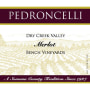 Pedroncelli Bench Vineyards Merlot 2009 Front Label
