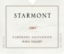 Starmont Cabernet Sauvignon (375ML half-bottle) 2007 Front Label