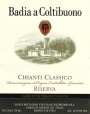Badia a Coltibuono Chianti Classico Riserva 2007 Front Label