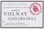 Domaine Marquis d'Angerville Volnay Clos des Ducs Premier Cru Monopole 2014 Front Label