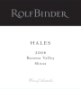 Rolf Binder Hales Shiraz 2008 Front Label