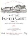 Chateau Pontet-Canet  2001 Front Label