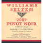 Williams Selyem Ferrington Vineyard Pinot Noir 2009 Front Label