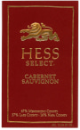 Hess Select Cabernet Sauvignon 2009 Front Label