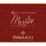 Parducci Small Lot Blend Merlot 2009 Front Label