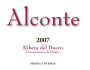 Montecastro Alconte 2007 Front Label