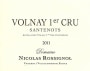Domaine Nicolas Rossignol Volnay Premier Cru Santenots 2011 Front Label