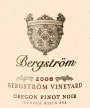 Bergstrom Bergstrom Vineyard Pinot Noir 2009 Front Label