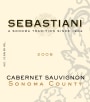 Sebastiani Sonoma County Cabernet Sauvignon 2008 Front Label