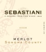 Sebastiani Sonoma County Merlot 2008 Front Label