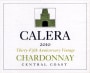 Calera Central Coast Chardonnay 2010 Front Label