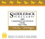Saddleback Cabernet Sauvignon 2005 Front Label