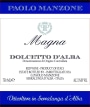 Paolo Manzone Dolcetto d'Alba Magna 2010 Front Label