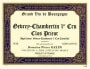Pierre Gelin Gevrey-Chambertin Clos Prieur 2009 Front Label