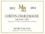 Morey-Blanc Corton-Charlemagne Grand Cru 2012 Front Label
