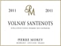 Domaine Pierre Morey Volnay Santenots Premier Cru 2011 Front Label