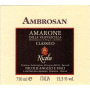 Nicolis Ambrosan Amarone della Valpolicella Classico 2004 Front Label
