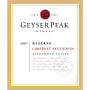 Geyser Peak Reserve Cabernet Sauvignon 2007 Front Label