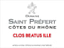 Domaine Saint Prefert Cotes du Rhone Clos Beatus Ille 2014 Front Label