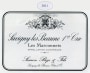 Simon Bize et Fils Savigny-les-Beaune Les Marconnets Premier Cru 2011 Front Label