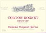 Domaine Taupenot-Merme Corton Rognet Grand Cru 2008 Front Label