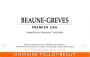 Domaine Tollot-Beaut Beaune-Greves Premier Cru 2010 Front Label