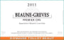 Domaine Tollot-Beaut Beaune-Greves Premier Cru 2011 Front Label