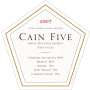 Cain Five 2007 Front Label