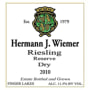 Hermann J. Wiemer Dry Reserve Riesling 2010 Front Label