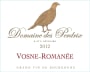 Domaine des Perdrix Vosne-Romanee Rouge 2012 Front Label
