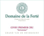 Domaine des Perdrix Domaine de la Ferte Givry Servoisine Premier Cru 2012 Front Label