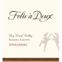 Folie a Deux Dry Creek Zinfandel 2009 Front Label