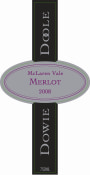 Dowie Doole Merlot 2008 Front Label
