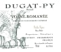 Dugat-Py Vosne-Romanee Vieilles Vignes 2009 Front Label