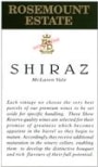 Rosemount Show Reserve Shiraz 1997 Front Label