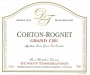Dupont Tisserandot Corton-Rognet Grand Cru 2010 Front Label
