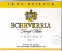 Echeverria Gran Reserva Pinot Noir 2014 Front Label