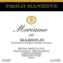 Manzone Barolo Meriame 2007 Front Label
