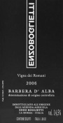 Enzo Boglietti Barbera d'Alba Vigna dei Romani 2006 Front Label