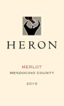 Heron Mendocino County Merlot 2010 Front Label
