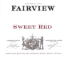 Fairview Sweet Red 2011 Front Label