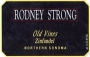 Rodney Strong Old Vines Zinfandel 1997 Front Label