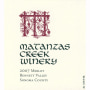 Matanzas Creek Sonoma County Merlot 2007 Front Label