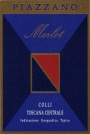 Piazzano Colli della Toscana Centrale Merlot 2010 Front Label