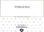 Zerbina Ravenna Tergeno Bianco 2012 Front Label