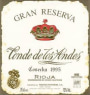 Paternina Conde de los Andes Reserva 1995 Front Label