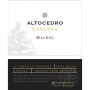 Altocedro Reserva Malbec 2011 Front Label