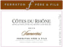 Ferraton Pere & Fils Cotes du Rhone Samorens Blanc 2010 Front Label