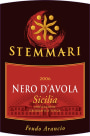 Arancio Stemmari Nero d'Avola 2006 Front Label