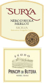 Feudo Principi di Butera Principi di Butera 'Surya' Nero d'Avola - Merlot 2014 Front Label